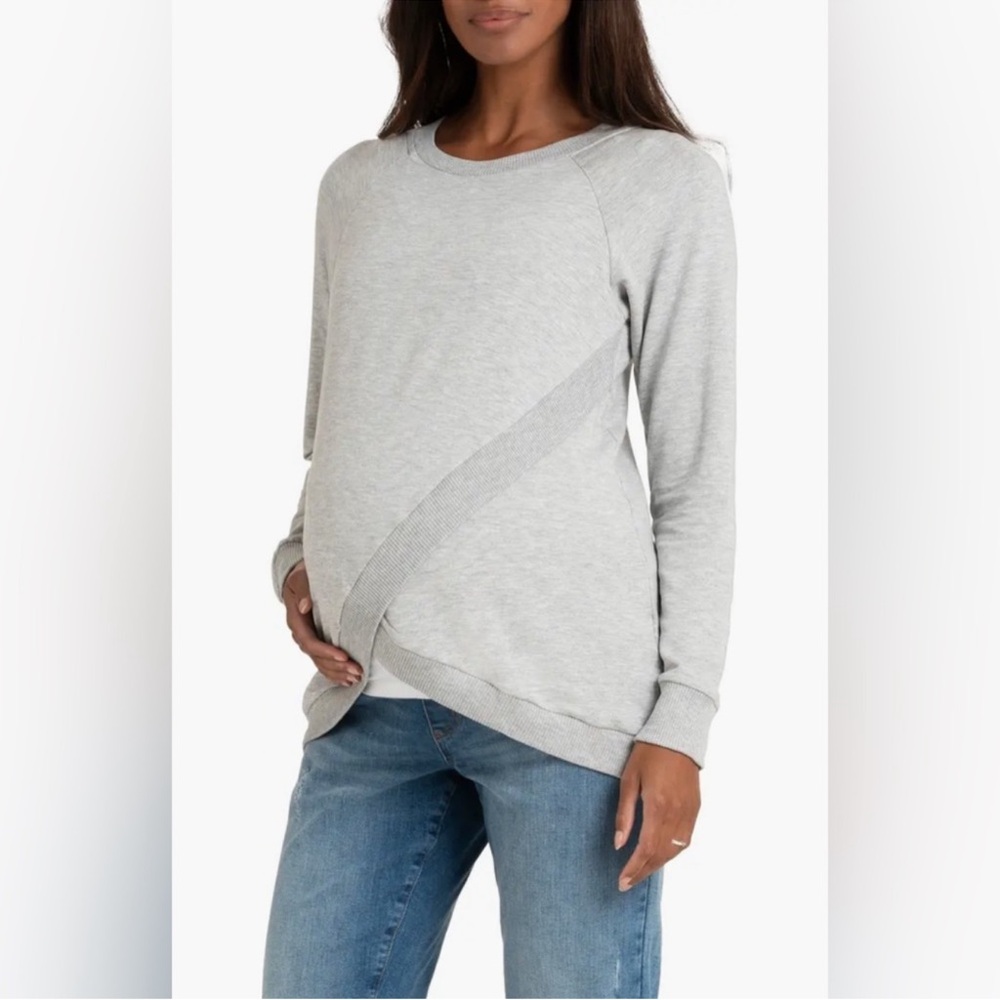 Seraphine Light Gray Maternity Top